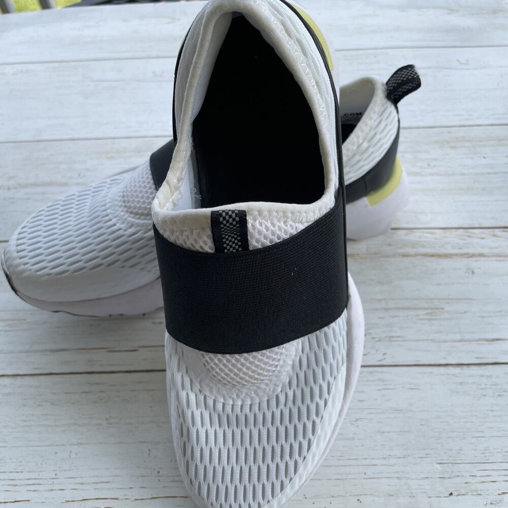 Sorel Kinetic Impact Sz 6 Sneakers Shoes Strap White Black Womens Slip-On